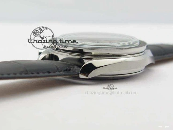 0322 Minimalist Speedmaster Apollo XVII Gray Dial On Black Leather Strap Manual Winding Chrono Movement 8222